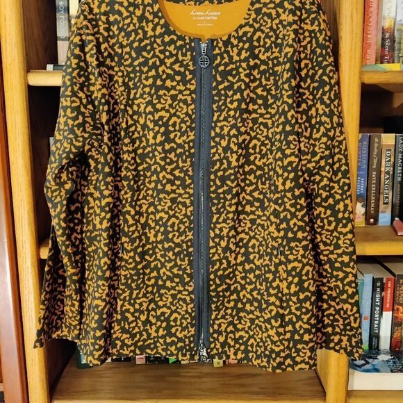 LOUIS Dell' Olio linea leisure leopard print zip jacket size l - Picture 8 of 8